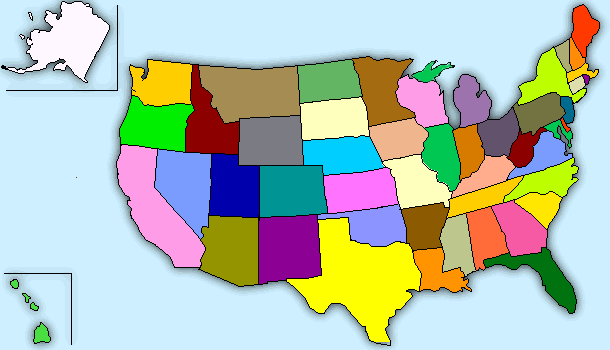 Jayzee Bear - USA Map